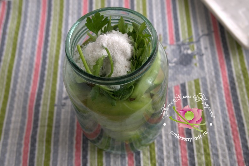 малосольные зеленые резанные помидоры рецепт в домашних условиях