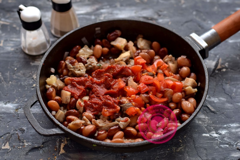 фасоль с грибами в томатном соусе рецепт в домашних условиях