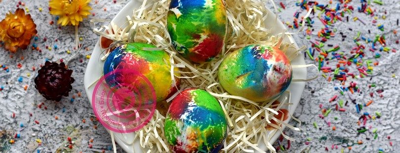как покрасить яйца салфетками рецепт в домашних условиях