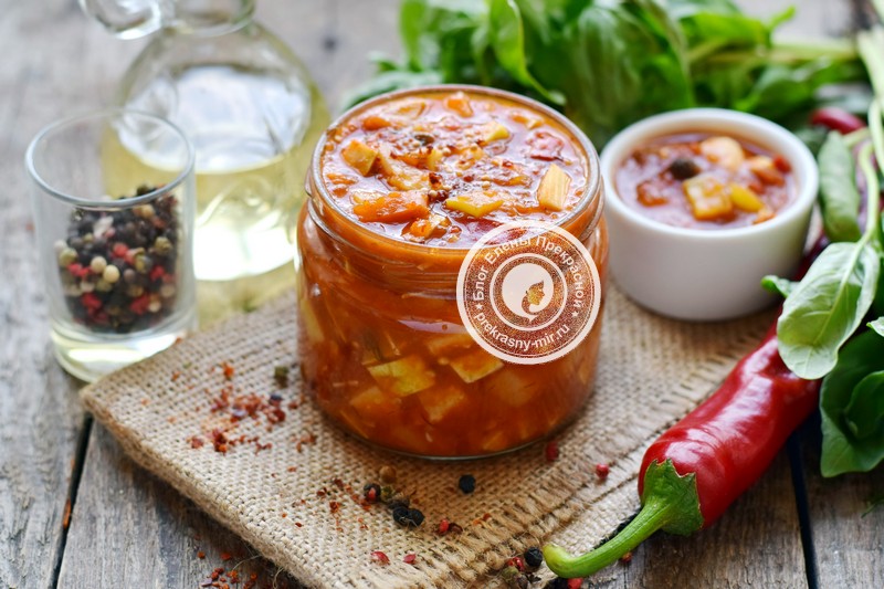 острые кабачки в томатном соусе на зиму рецепт в домашних условиях