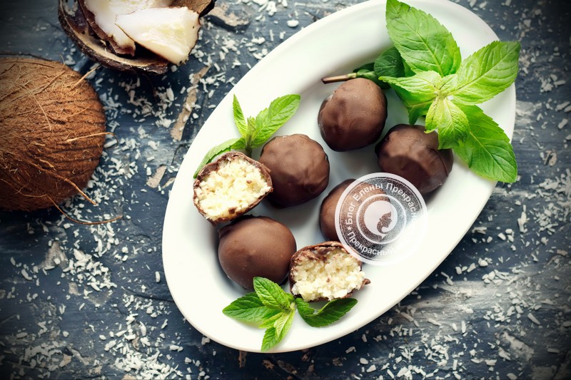 Конфеты Баунти с кокосом и шоколадом рецепт в домашних условиях